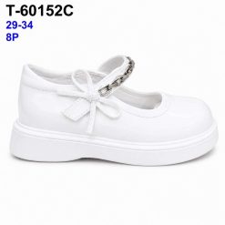 Półbuty dziecięce 1026-2840-T-60152-C (8par／29-34) biały lakierowany
