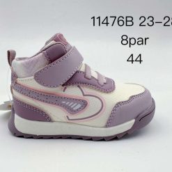 Półbuty dziecięce 1026-3392-11476B (8par／23-28) kremowo-fioletowy