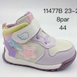 Półbuty dziecięce 1026-3395-11477B (8par／23-28) kremowo-fioletowy