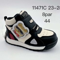 Półbuty dziecięce 1026-3416-11471C (8par／23-28) czarno-beżowy