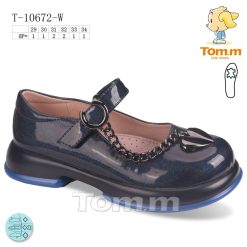 Półbuty dziecięce 1026-3551-T-10672-W (8par／29-34) granatowy lakierowany