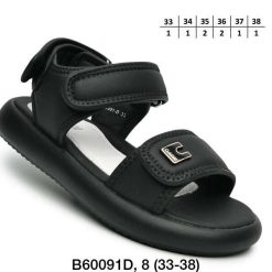 Sandały dziecięce 1026-2898-A-B60091-D (8par／33-38) czarny
