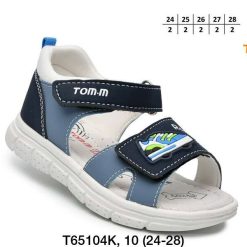 Sandały dziecięce 1026-2922-T-65104-K (10par／24-28) granatowo-biały