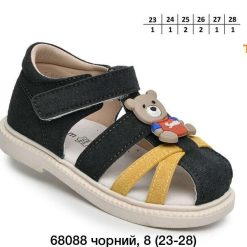 Sandały dziecięce 1026-2932-T-68088-F (8par／23-28) czarny