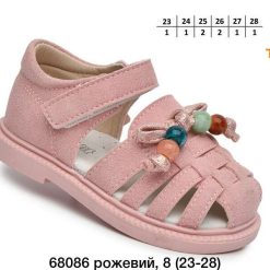 Sandały dziecięce 1026-2937-T-68086-B (8par／23-28) różowy