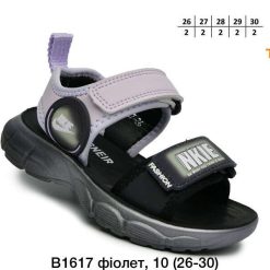 Sandały dziecięce 1026-2973-B1617-B (10par／26-30) czarno-fioletowy
