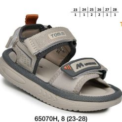 Sandały dziecięce 1026-3032-T-65070-H (8par／23-28) szary