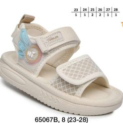 Sandały dziecięce 1026-3038-T-65067-B (8par／23-28) kremowy