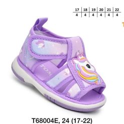 Sandały dziecięce 1026-3076-T-68004-E (24par／17-22) liliowy