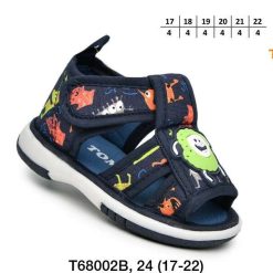 Sandały dziecięce 1026-3079-T-68002-B (24par／17-22) granatowy