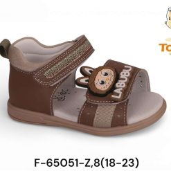 Sandały dziecięce 1026-3113-F-65051-Z (8par／18-23) brązowo-szary