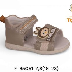 Sandały dziecięce 1026-3115-F-65051-H (8par／18-23) szaro-beżowy