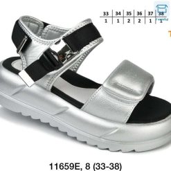 Sandały dziecięce 1026-3337-11659E (8par／33-38) srebrny