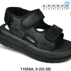 Sandały dziecięce 1026-3350-11658A (8par／33-38) czarny