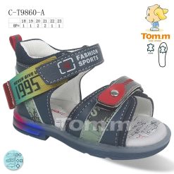 Sandały dziecięce 1026-3358-C-T9860-A (8par／18-23) granatowo-czerwony