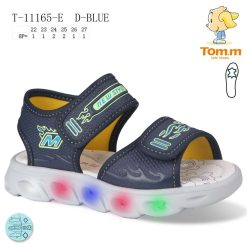 Sandały dziecięce 1026-3373-11165E,LED (8par／22-27) granatowy