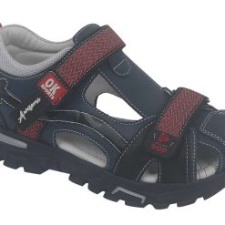 Sandały dziecięce 1026-3389-A-B01031-D (8par／27-32) czarno-czerwony
