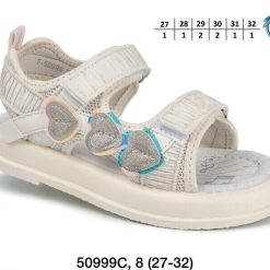 Sandały dziecięce 1026-3400-50999C (8par／27-32) kremowy