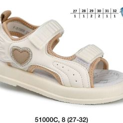 Sandały dziecięce 1026-3401-51000C (8par／27-32) kremowy