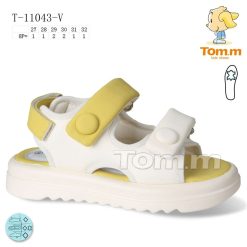 Sandały dziecięce 1026-3424-T-11043-V (8par／27-32) biało-żółty