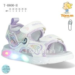 Sandały dziecięce 1026-3440-T-0800-H (8par／21-26) fioletowy