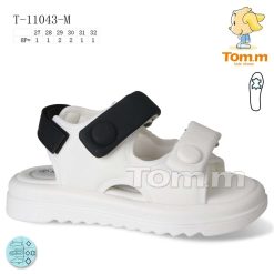 Sandały dziecięce 1026-3463-T-11043-M (8par／27-32) biało-czarny
