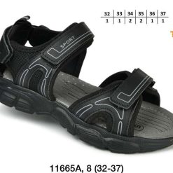 Sandały dziecięce 1026-3479-11665A (8par／32-37) czarny