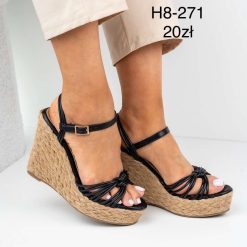 Sandały na koturnie damskie 1026-1493-H8-271 (12par 36-41)