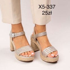 Sandały na słupku damskie 1026-1477-X5-337 (12par 36-41)
