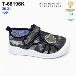 Trampki dziecięce 1026-2835-T-68196-K (12par／26-31) czarny ／ szary