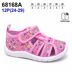 Trampki dziecięce 1026-2852-T-68168-A (12par／24-29) różowy ／ wielokolorowy