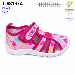 Trampki dziecięce 1026-2855-T-68167-A (12par／24-29) różowy ／ wielokolorowy