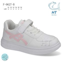 Trampki dziecięce 1026-3204-F-0627-B (12par／31-36) biało-różowy