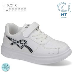 Trampki dziecięce 1026-3206-F-0627-C (12par／31-36) biało-czarny