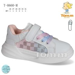 Trampki dziecięce 1026-3217-T-0660-M (8par／26-31) biało-różowo-niebieski