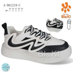 Trampki dziecięce 1026-3238-A-B01219-C (8par／35-39) biało-czarny