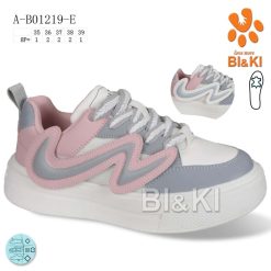Trampki dziecięce 1026-3239-A-B01219-E (8par／35-39) szaro-różowy