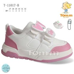 Trampki dziecięce 1026-3251-T-11017-B (8par／27-32) biało-różowy