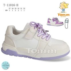 Trampki dziecięce 1026-3263-T-11016-H (8par／27-32) biało-liliowy