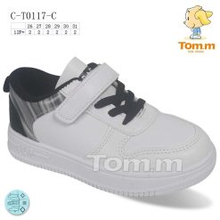 Trampki dziecięce 1026-3310-C-T0117-C (12par／25-30) biało-czarny