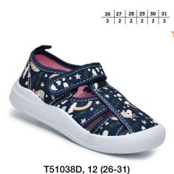 Trampki dziecięce 1026-3326-T51048D (12par／26-31) granatowy wzorzysty