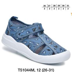 Trampki dziecięce 1026-3330-T51044M (12par／26-31) niebieski wzorzysty