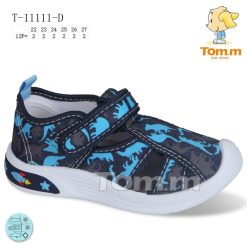 Trampki dziecięce 1026-3528-T-11111-D (12par／22-27) czarno-niebieski