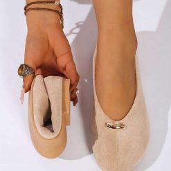 Baleriny damskie 1026-4040-JH607 (12par∕36-41) khaki