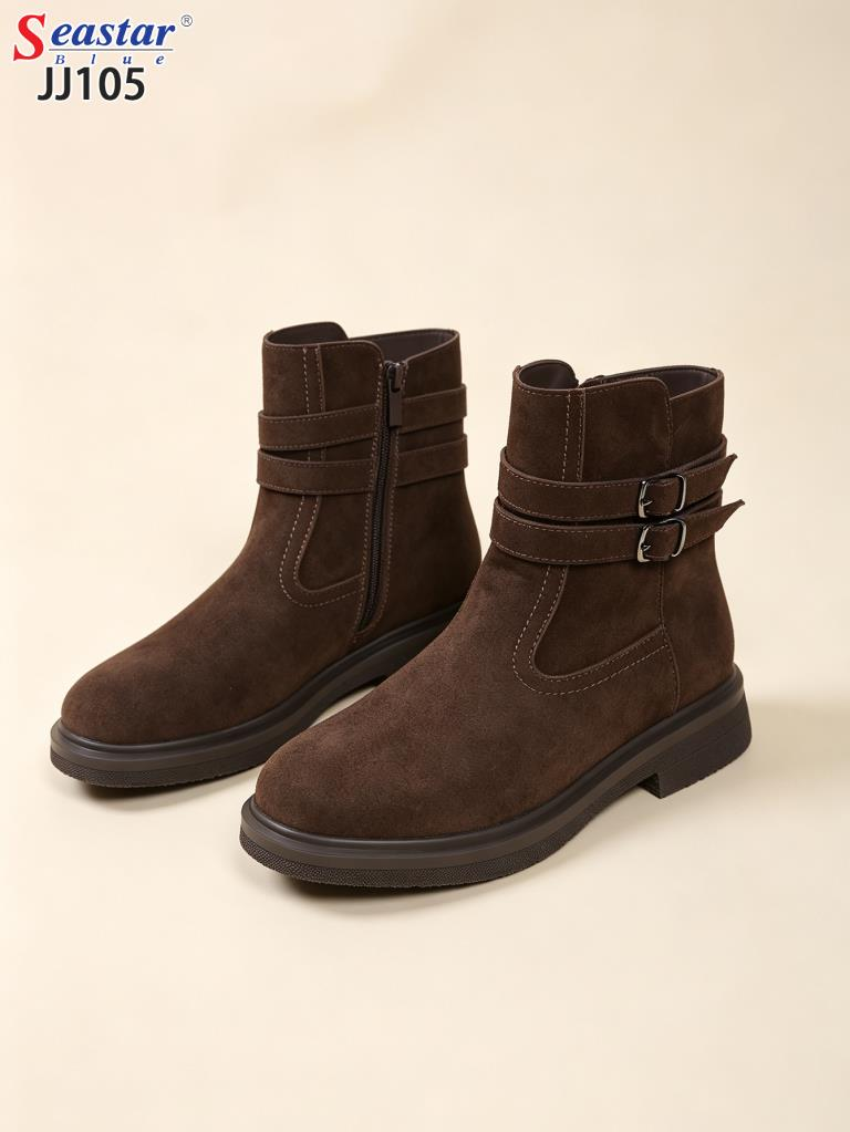 Botki damskie 1026-4158-JJ105 (8par∕36-41) brązowy