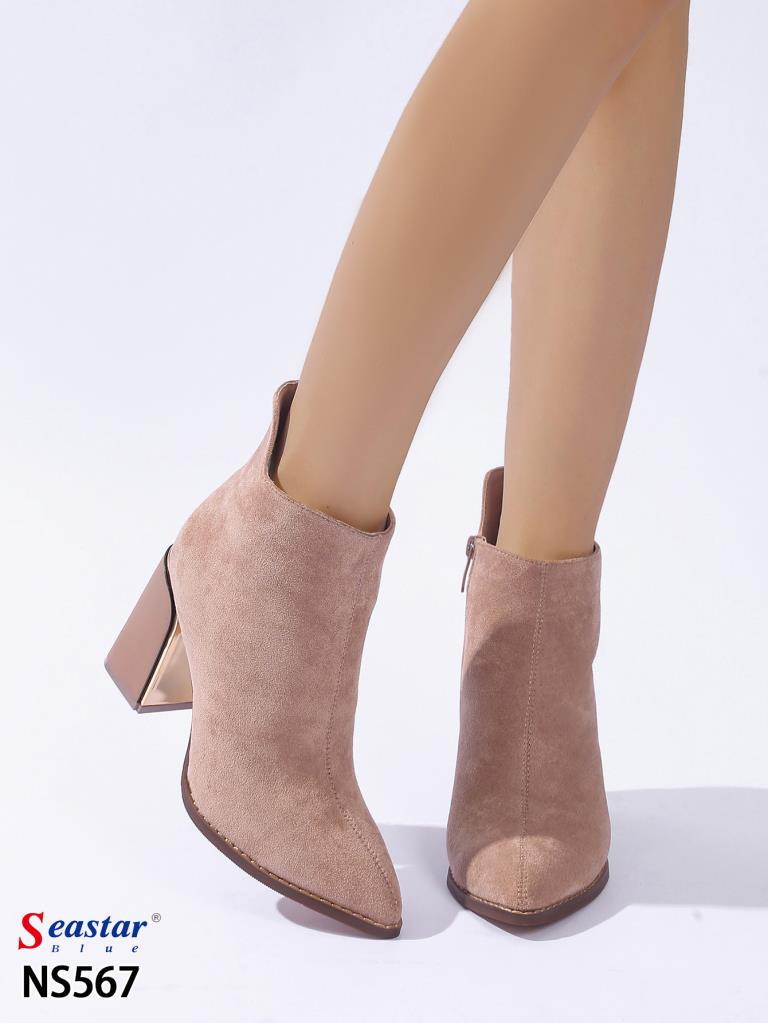 Botki na Obcasie damskie 1026-4169-NS567 (12par∕36-41) khaki