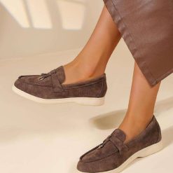 Espadryle damskie 1026-4330-JH561 (8par∕36-41) kawowy
