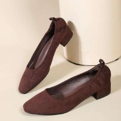 Czółenka damskie 1026-4365-LL421 (12par∕36-41) brązowy