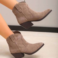 Botki na Obcasie damskie 1026-4382-NC1338 (8par∕36-41) khaki