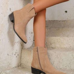 Botki na Obcasie damskie 1026-4384-NC1362K (8par∕36-41) beżowy